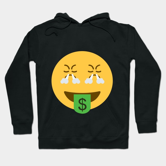 angry money face emoji Hoodie by Young at heart